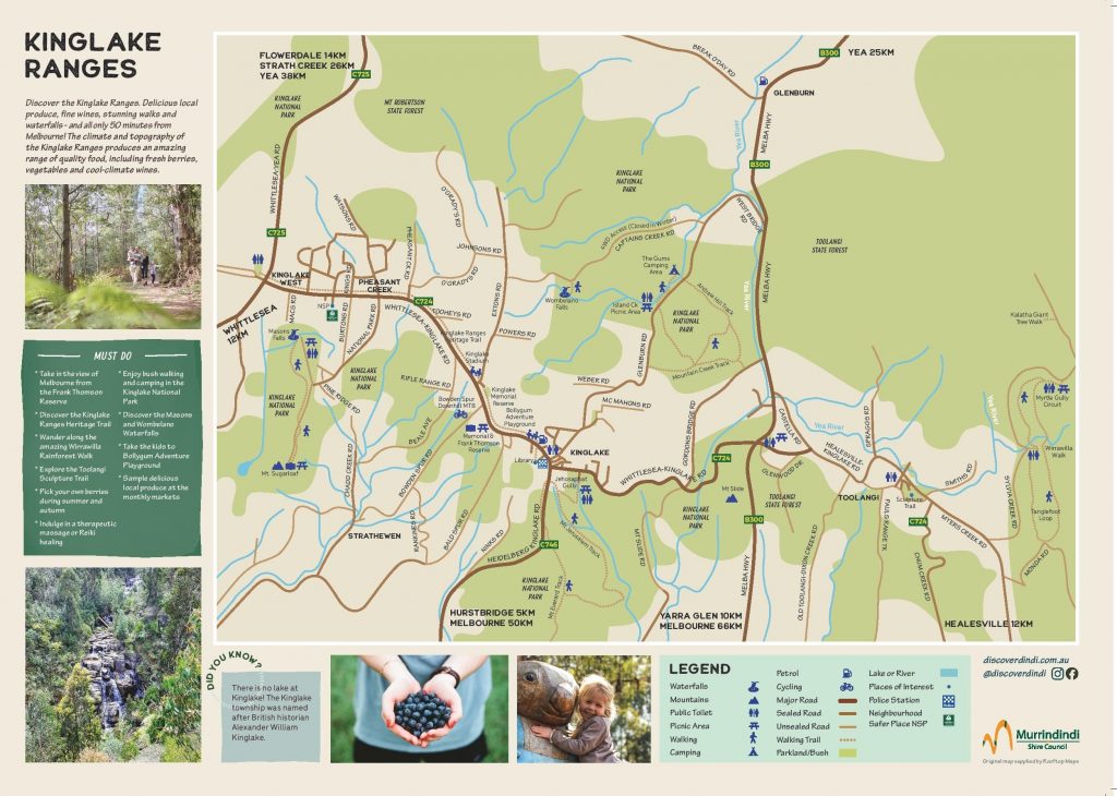 Kinglake Ranges Map
